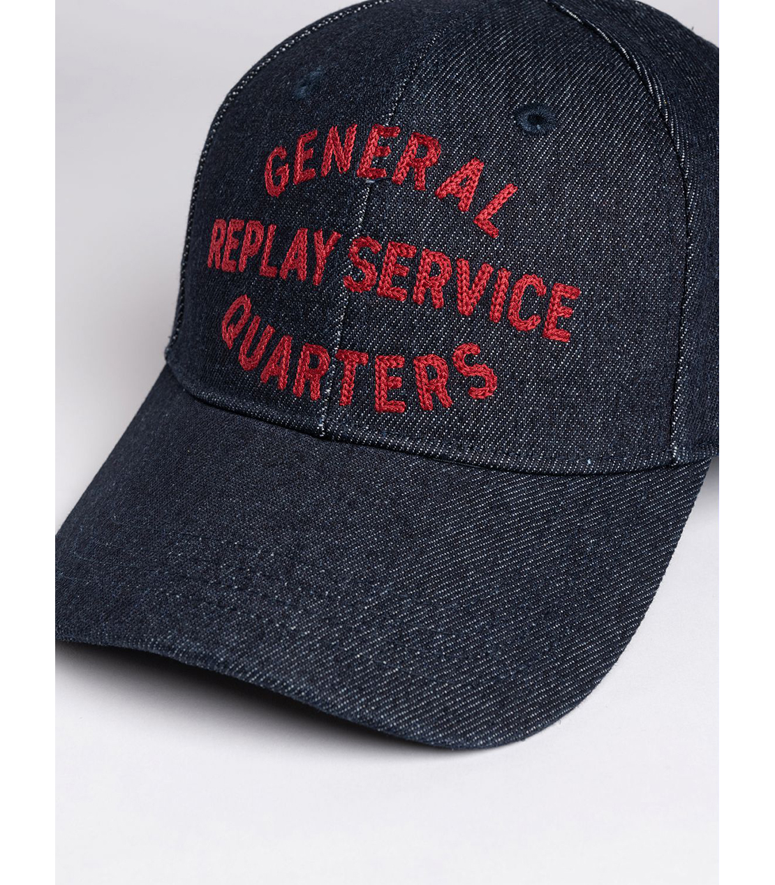 レタリング刺しゅうデニムCAP 詳細画像 ダークインディゴ 3